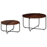 Ensemble de table basse 2 pcs Bois massif 60x35 cm