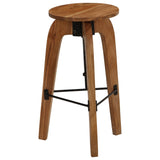 Chaises de bar lot de 2 bois d'acacia solide