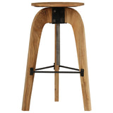 Chaises de bar lot de 2 bois d'acacia solide