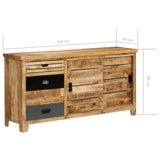 Solid Mango Wood Sideboard 160x40x80 cm