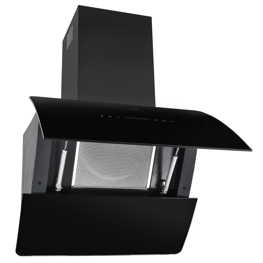 Stainless steel wall hood 756 m³/h 60 cm Black