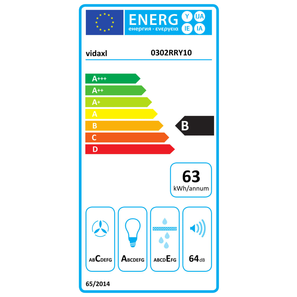 Hotte murale Acier inoxydable 756 m³ / h 90 cm Blanc