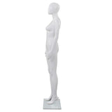 Mannequin femme corps complet base verre Blanc brillant 175 cm