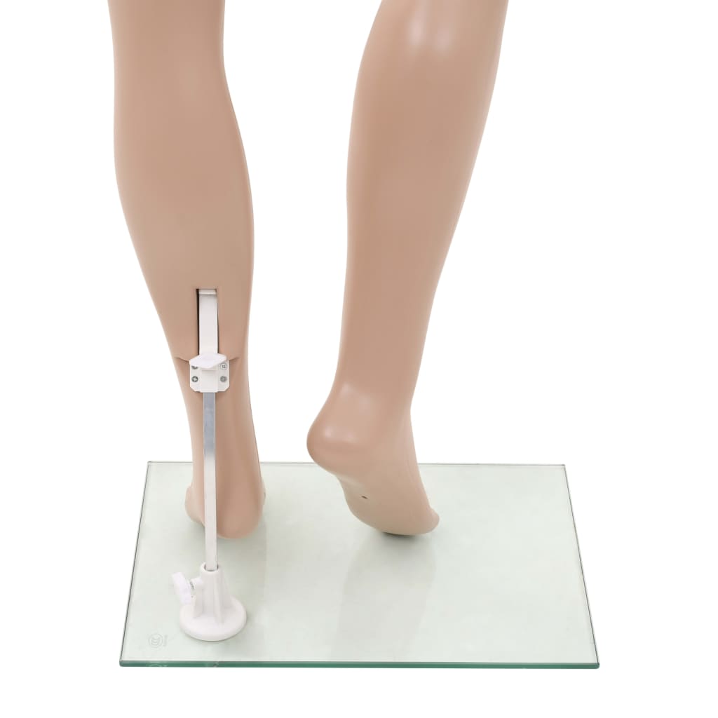 Sexy female mannequin with glass base Beige 180 cm