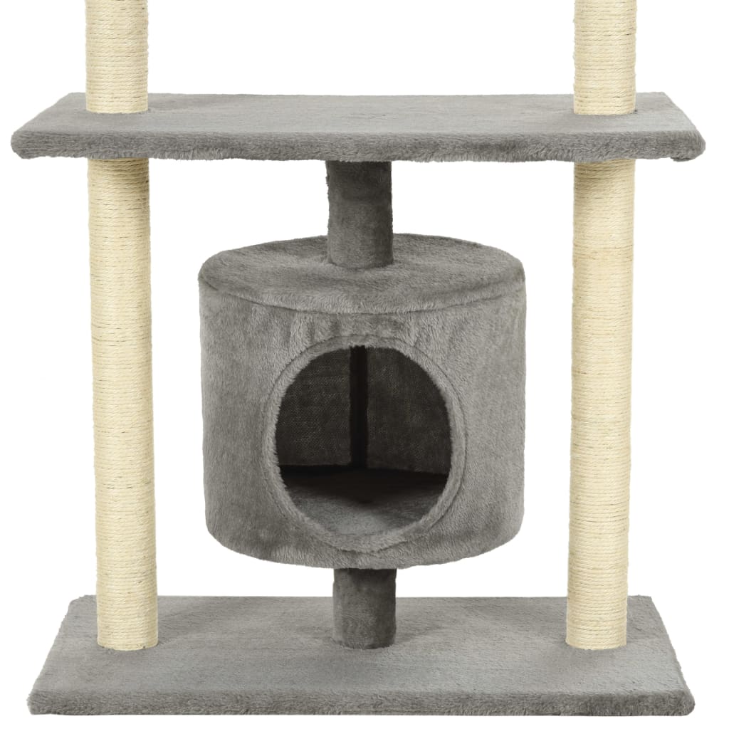 Arbre à chat avec griffoirs en sisal 95 cm Gris