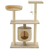 Arbre à chat avec griffoirs en sisal 95 cm Beige