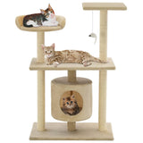 Arbre à chat avec griffoirs en sisal 95 cm Beige