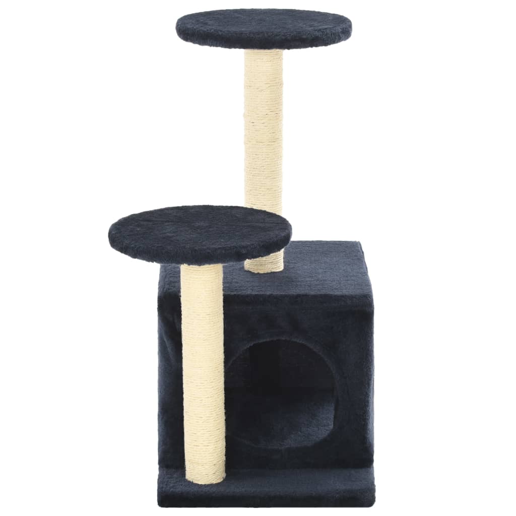 Arbre à chat avec griffoirs en sisal 60cm Bleu foncé