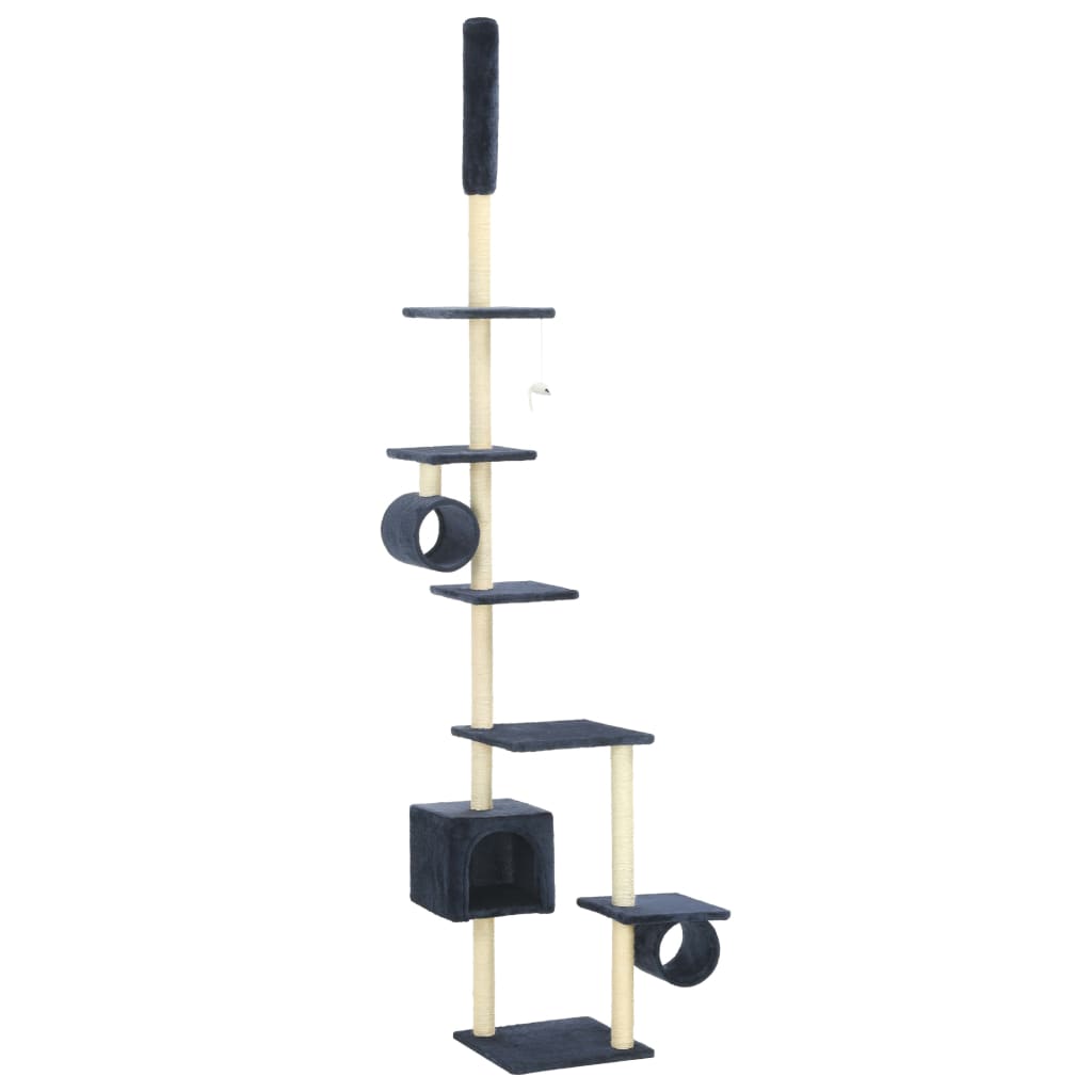 Cat tree with sisal scratching posts 260 cm Dark blue