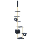 Cat tree with sisal scratching posts 260 cm Dark blue