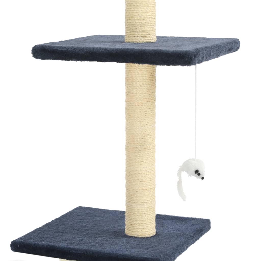 Cat tree with sisal scratching posts 260 cm Dark blue