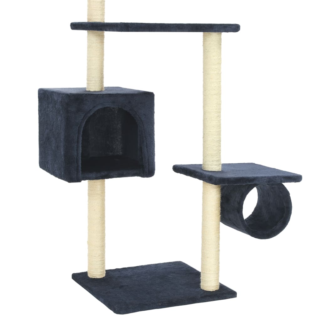 Cat tree with sisal scratching posts 260 cm Dark blue