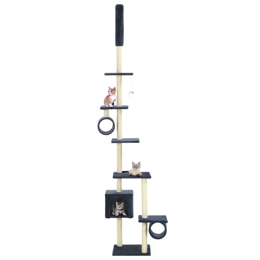 Cat tree with sisal scratching posts 260 cm Dark blue