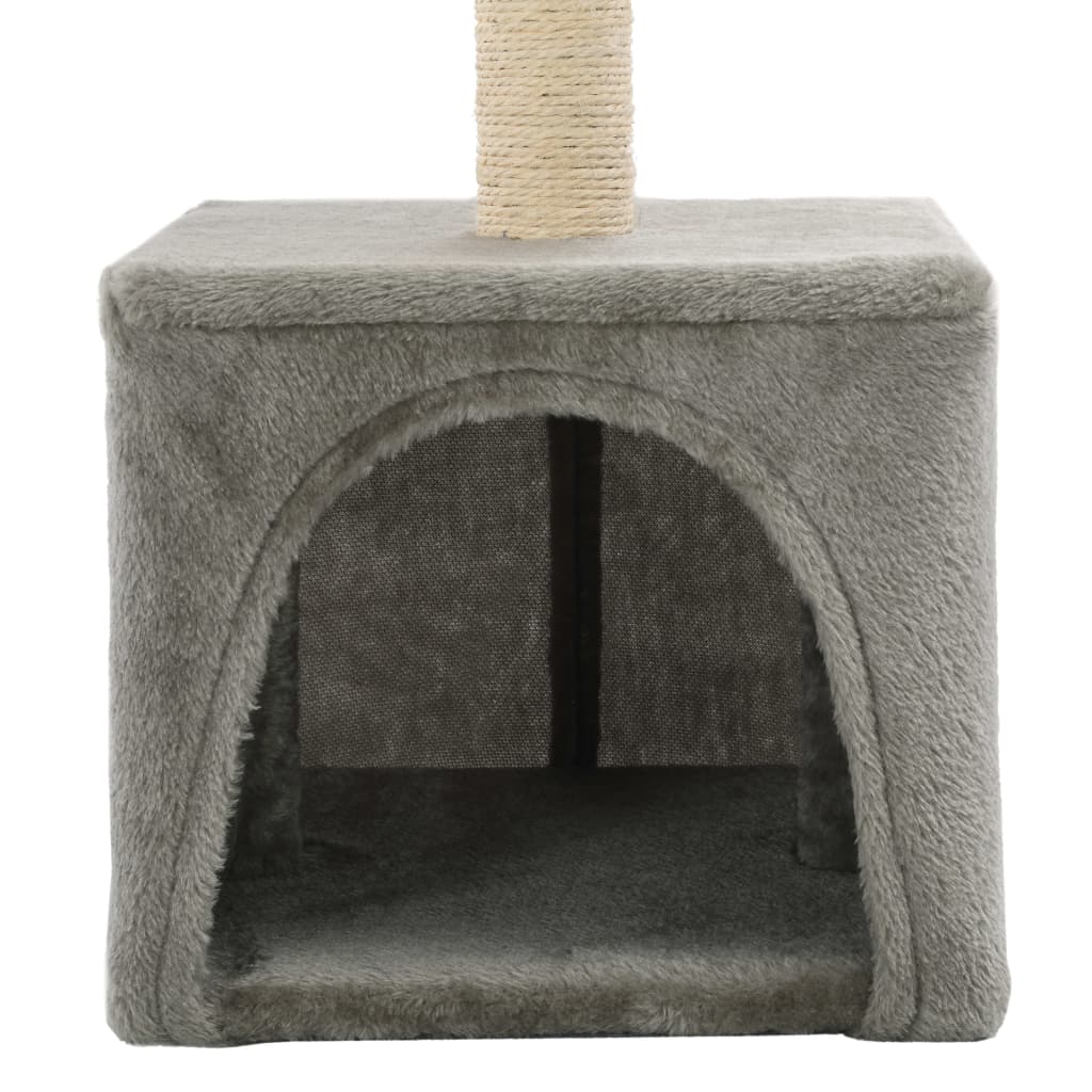 Arbre à chat avec griffoirs en sisal 55 cm Gris