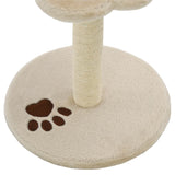 Arbre à chat avec griffoir en sisal 40 cm Beige et Marron