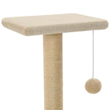 Arbre à chat avec griffoirs en sisal 65 cm Beige