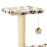 Arbre à chat avec griffoirs en sisal 65 cm Beige Motif pattes