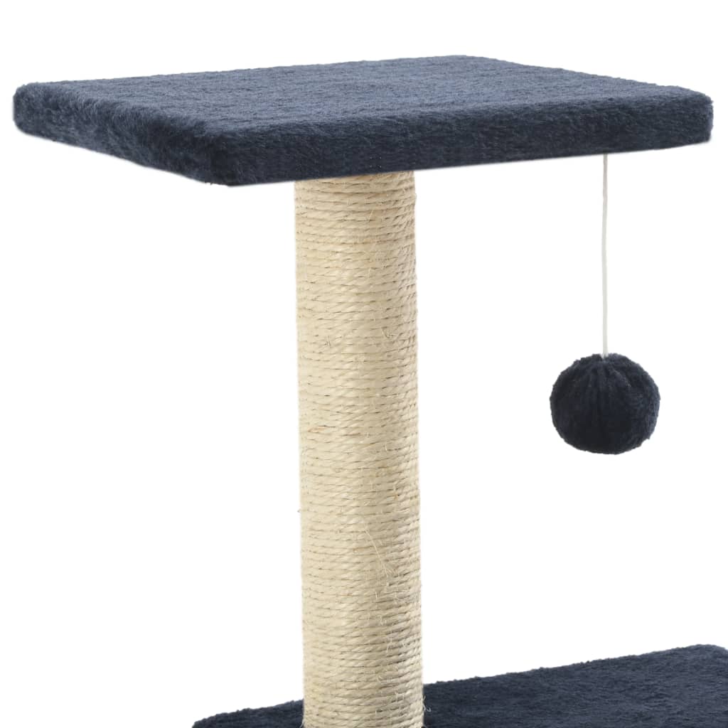 Arbre à chat avec griffoirs en sisal 65 cm Bleu foncé