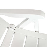 Chaises inclinables de jardin lot de 6 Plastique Blanc