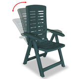 Chaises inclinables de jardin lot de 4 Plastique Vert