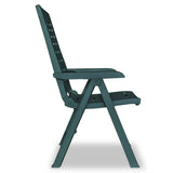 Chaises inclinables de jardin lot de 4 Plastique Vert