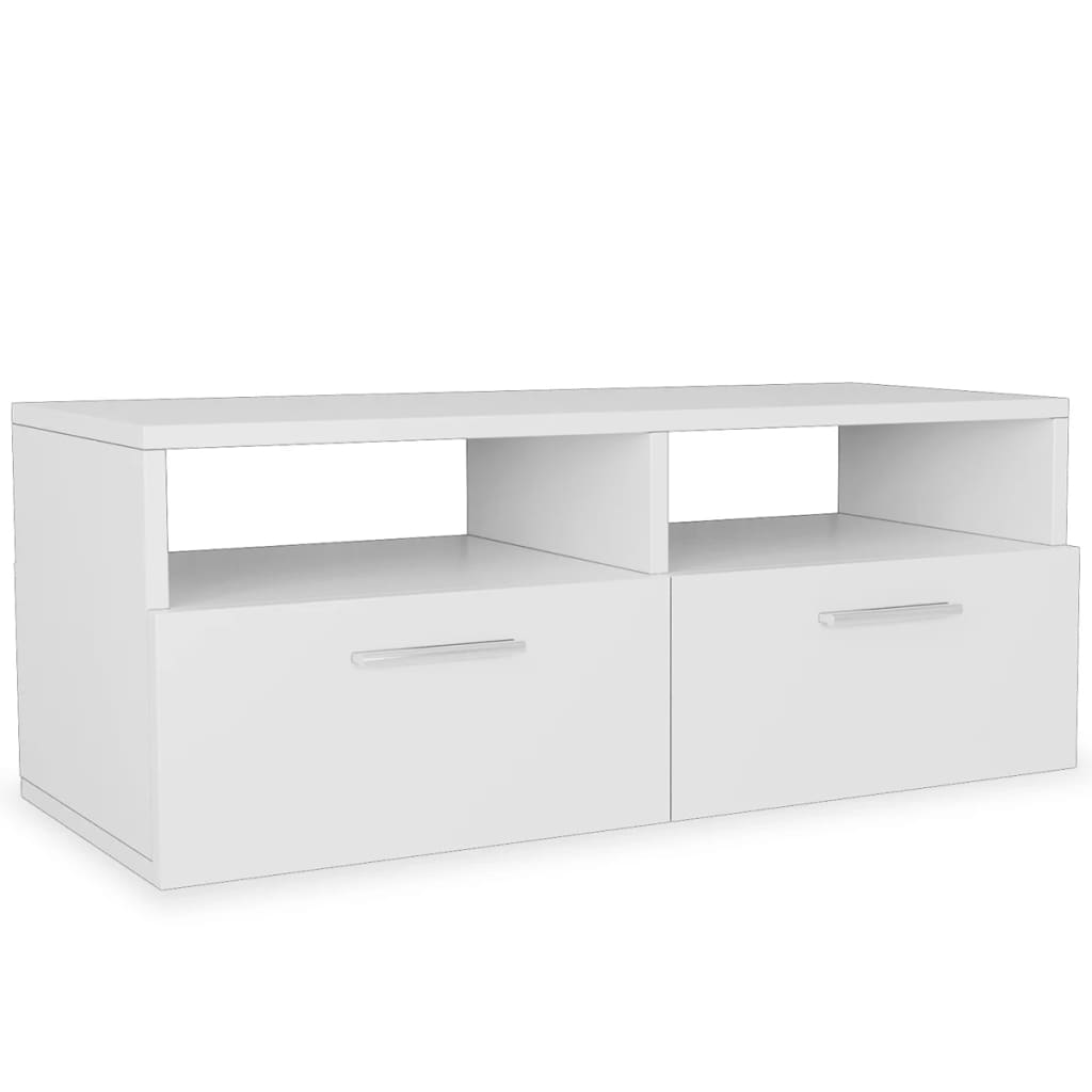 Meubles TV 2 pcs Bois d’ingénierie 95x35x36 cm Blanc