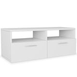 Meubles TV 2 pcs Bois d’ingénierie 95x35x36 cm Blanc