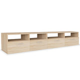 Meubles TV 2 pcs Bois d’ingénierie 95x35x36 cm Chêne