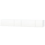 Meubles TV 2 pcs bois d’ingénierie 120x40x34 cm Blanc brillant