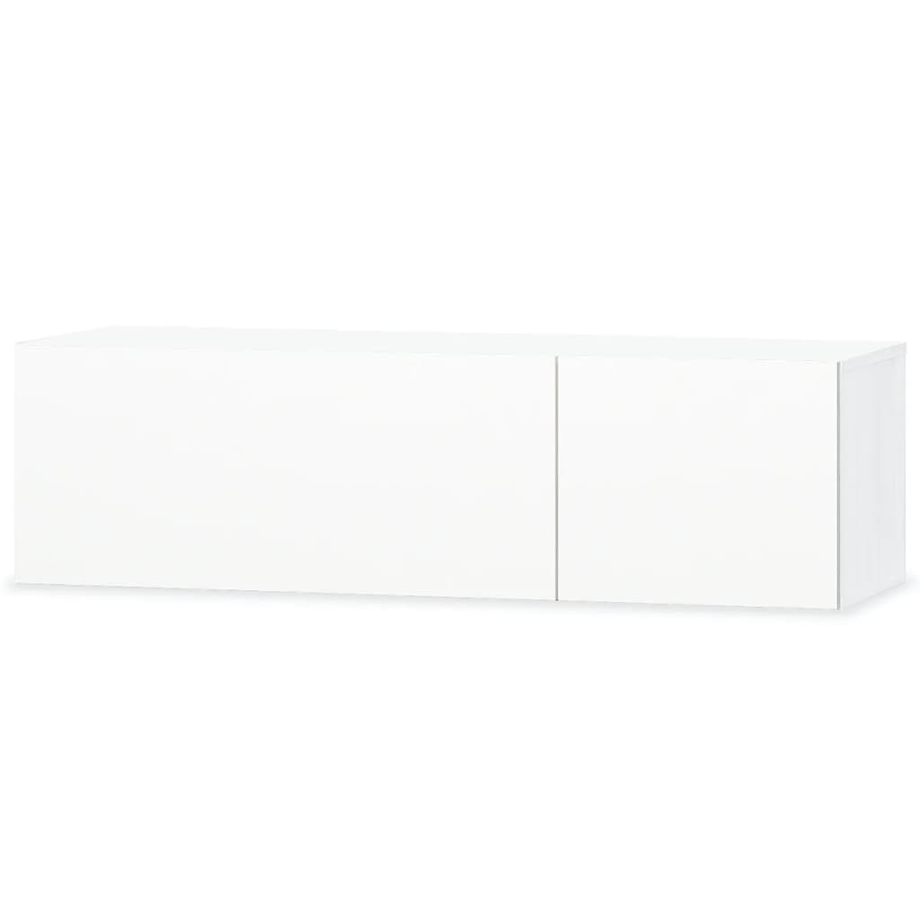 Meubles TV 2 pcs bois d’ingénierie 120x40x34 cm Blanc brillant