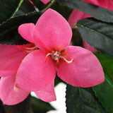 Plante artificielle de Rhododendron avec pot 155cm Vert et rose