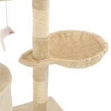 Arbre à chat avec griffoirs en sisal 138 cm Beige