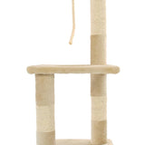 Arbre à chat avec griffoirs en sisal 109 cm Beige