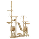 Arbre à chat avec griffoirs en sisal 230-250 cm Beige