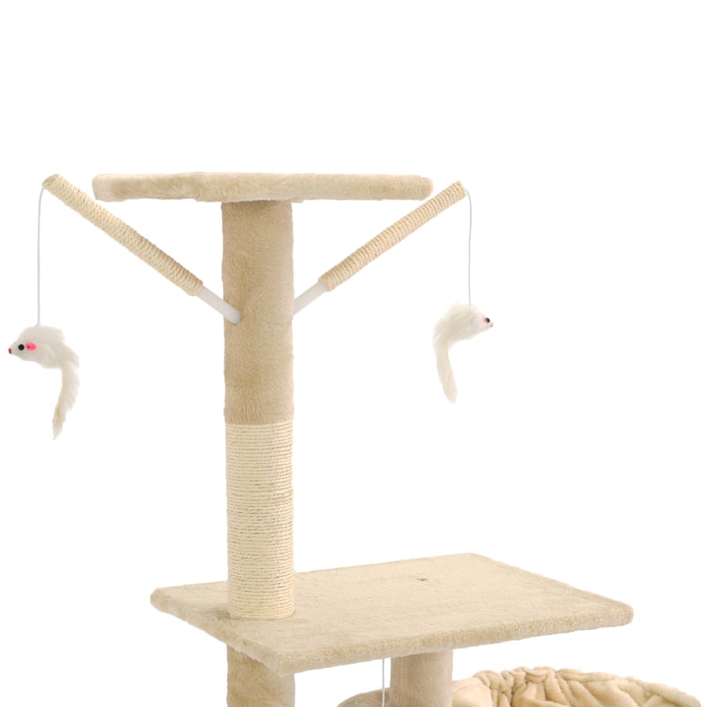 Arbre à chat avec griffoirs en sisal 230-250 cm Beige