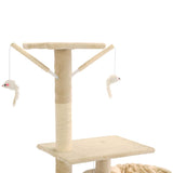 Arbre à chat avec griffoirs en sisal 230-250 cm Beige