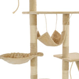 Arbre à chat avec griffoirs en sisal 230-250 cm Beige