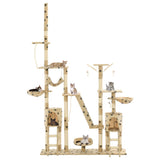 Arbre à chat et griffoirs 230-250 cm Empreintes de pattes Beige