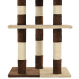 Arbre à chat avec griffoirs en sisal 127 cm Beige et marron