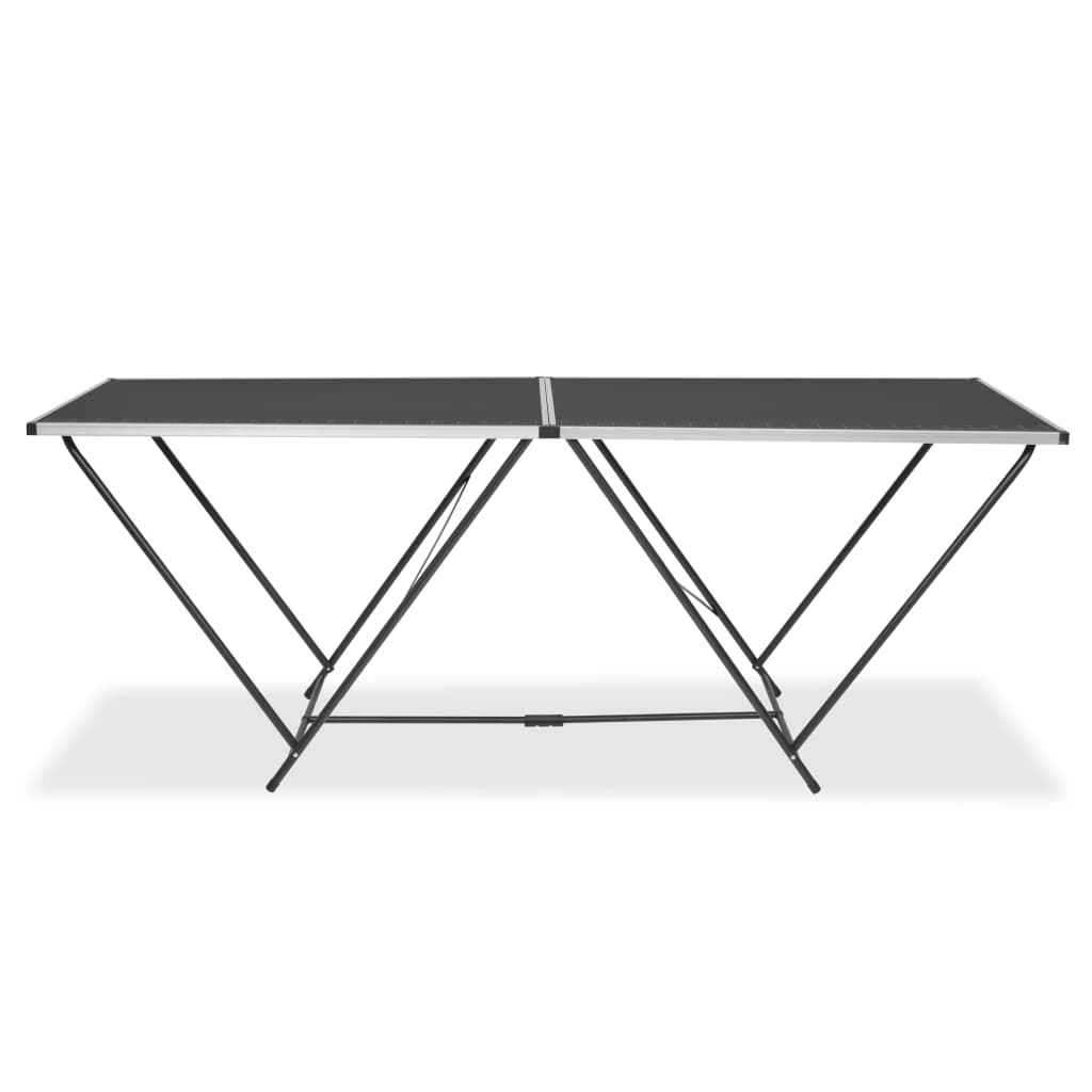 Table pliable de collage MDF et aluminium 200 x 60 x 78 cm