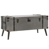 Table basse MDF et aluminium 102x51x47,5 cm