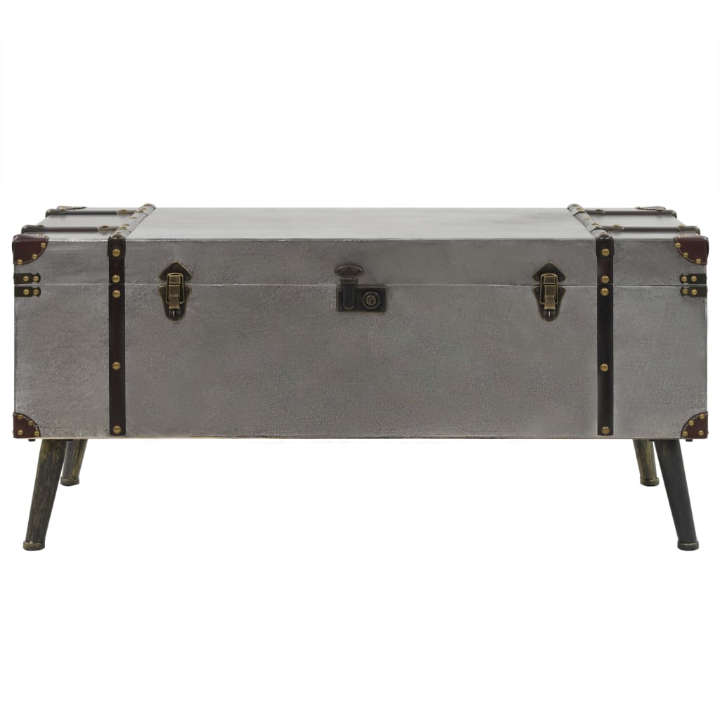 Table basse MDF et aluminium 102x51x47,5 cm