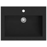 Lavabo en granit 600 x 450 x 120 mm Noir