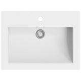 Lavabo en granit 600 x 450 x 120 mm Blanc