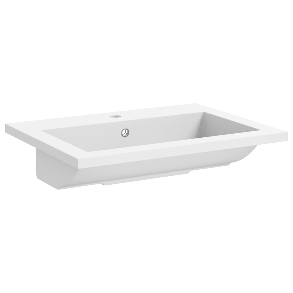 Lavabo en granit 600 x 450 x 120 mm Blanc