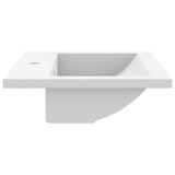 Lavabo en granit 600 x 450 x 120 mm Blanc