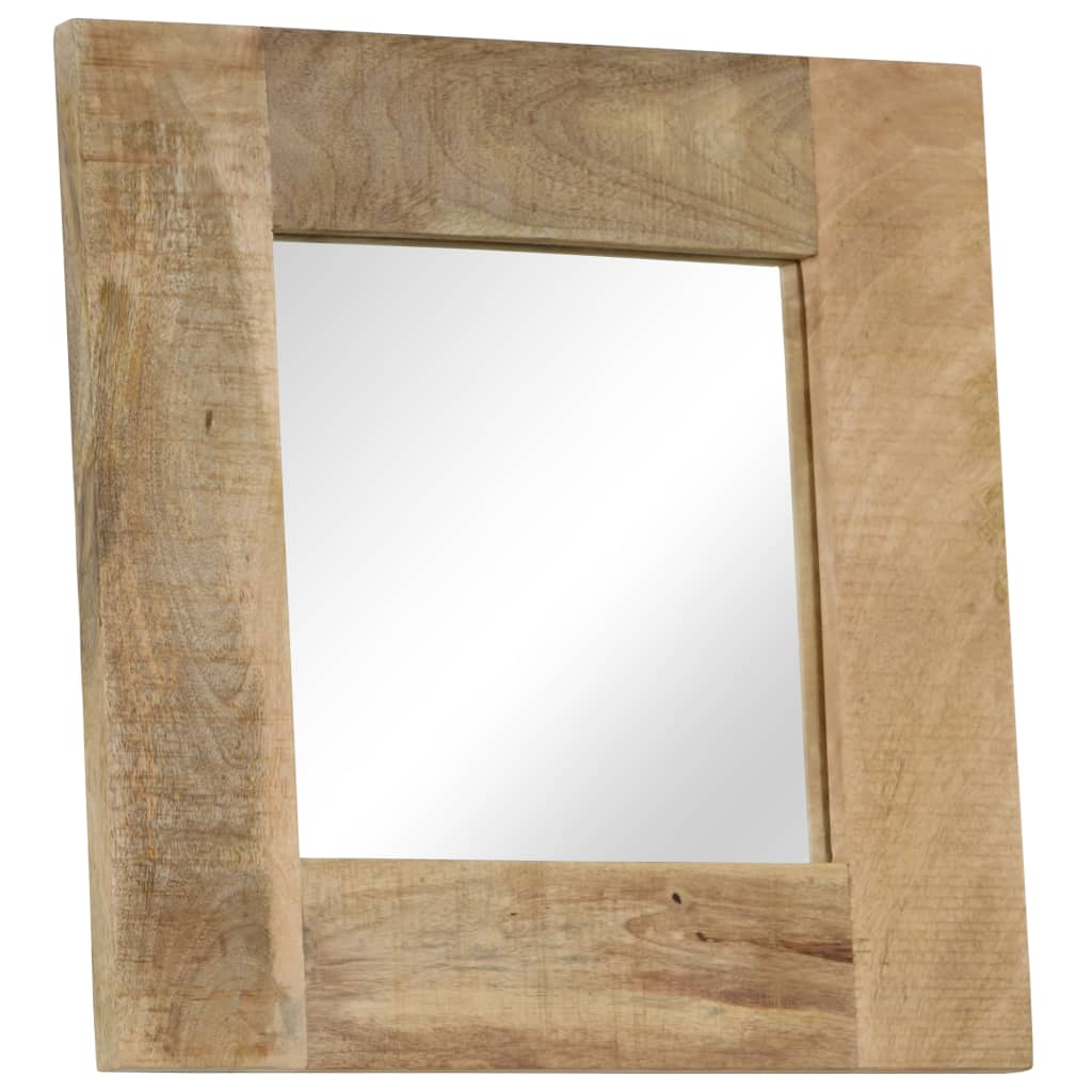 Miroir Bois de manguier massif 50 x 50 cm