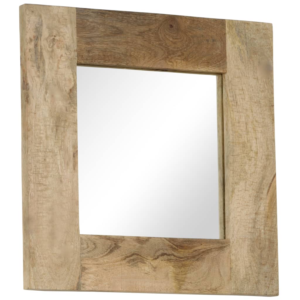 Miroir Bois de manguier massif 50 x 50 cm