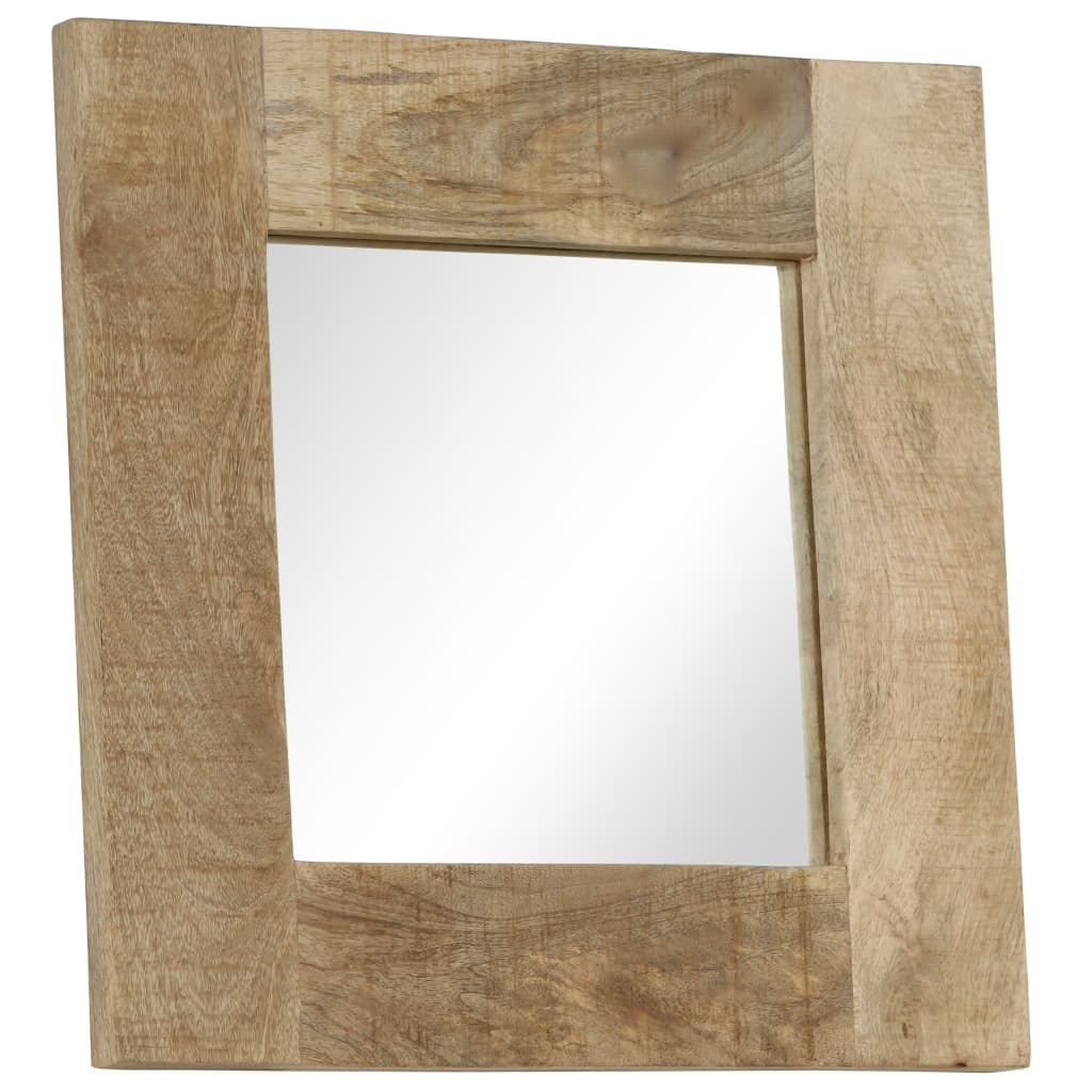 Miroir Bois de manguier massif 50 x 50 cm