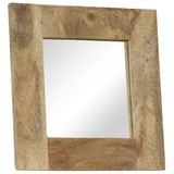 Miroir Bois de manguier massif 50 x 50 cm